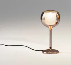 Lampe à poser, Glo mini, miroir rose or, Ø13cm, H28cm - Penta