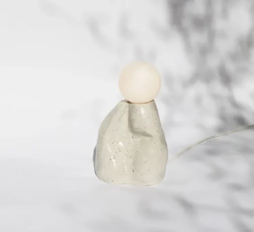 Lampe à poser, Gloria, Beige moucheté, L13,5cm, H35cm - Alice Lahana Studio