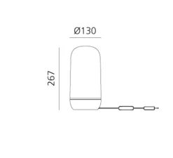 Lampe à poser, Gople, blanc, Ø13cm, H26,7cm - Artemide