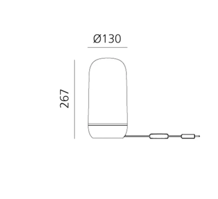Lampe à poser, Gople, blanc, Ø13cm, H26,7cm - Artemide