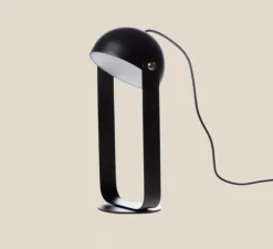Lampe à poser, Gordo, noir, LED, 3000K, Ø13cm, H30cm - Nexel