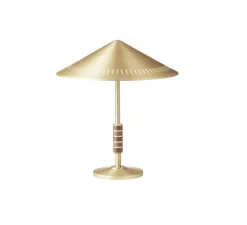 Lampe à poser, Governor, laiton, noyer, Ø40,5cm, H45,4cm - LYFA