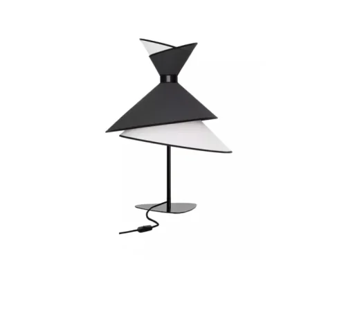 Lampe à poser, Grand Kimono, Blanc et noir, Ø50cm, H69cm - DesignHeure
