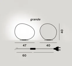 Lampe à poser, Gregg Grande, blanc, L47cm, H40cm - Foscarini