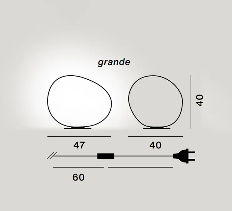 Lampe à poser, Gregg Grande, blanc, L47cm, H40cm - Foscarini