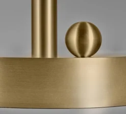 Lampe à poser, Hana, blanc, laiton , Ø49cm, H69,6cm - Schwung