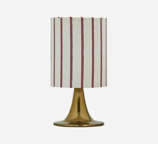 Lampe à poser, HDTulip, blanc, rouge et laiton antique, Ø38cm, H20cm - House Doctor