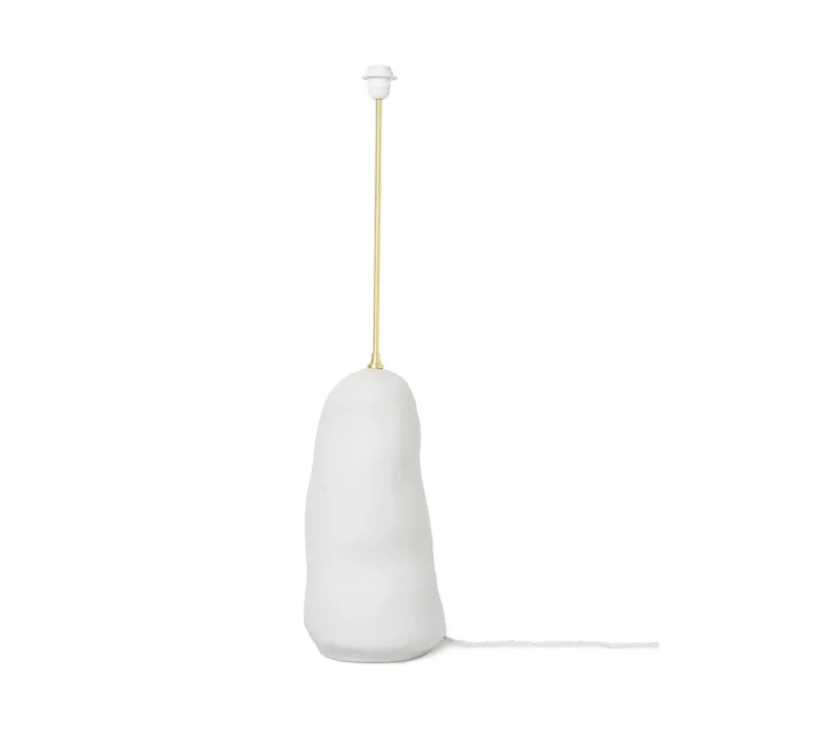Lampe à poser, Hebe, abat-jour Eclipse, sable et blanc, Ø30cm, H128cm - Ferm Living