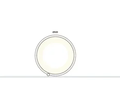 Lampe à poser, Hoop Led Extérieur, noir, LED, 2700K, 915 lm, Ø50cm, H4cm - ONOK