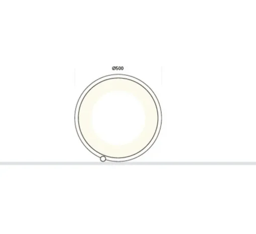 Lampe à poser, Hoop Led Extérieur, noir, LED, 2700K, 915 lm, Ø50cm, H4cm - ONOK