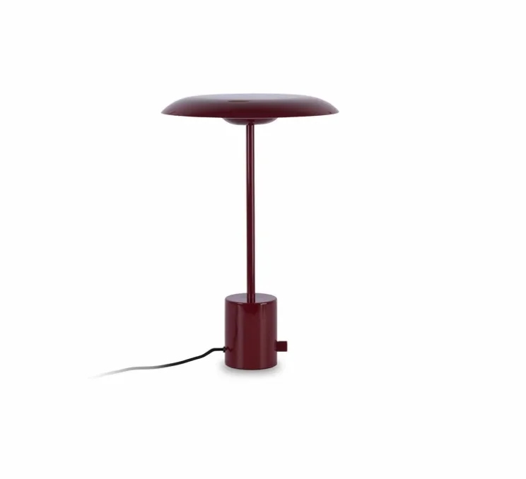 Lampe à poser, Hoshi, grenat brillant, LED, dim, 2700K, 782 lm, Ø26cm, H40cm - Faro
