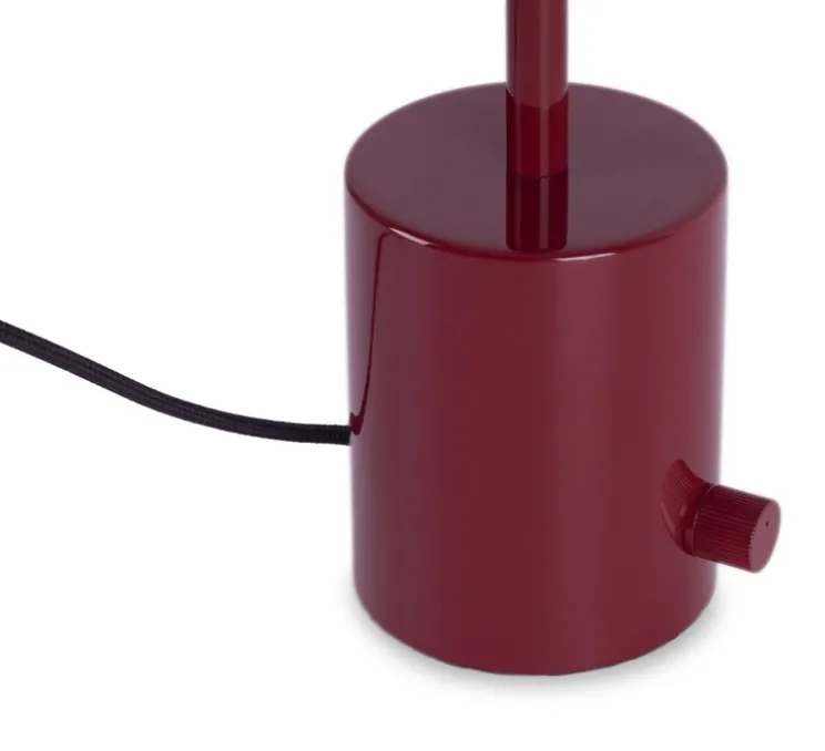 Lampe à poser, Hoshi, grenat brillant, LED, dim, 2700K, 782 lm, Ø26cm, H40cm - Faro