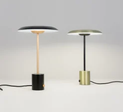 Lampe à poser, Hoshi, noir, cuivre brossé, 3000K, 930lm, H40cm, Ø26cm - faro