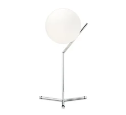 Lampe à poser, IC Lights Table 1 High, opalin et chromé, Ø32,1cm, H53cm - Flos