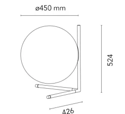 Lampe à poser, IC T3 10 Anniversary, or, L45cm, H52,4cm - Flos