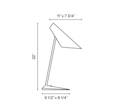 Lampe à poser, I.Cono, blanc, LED, dim, L21cm, H56cm - Vibia