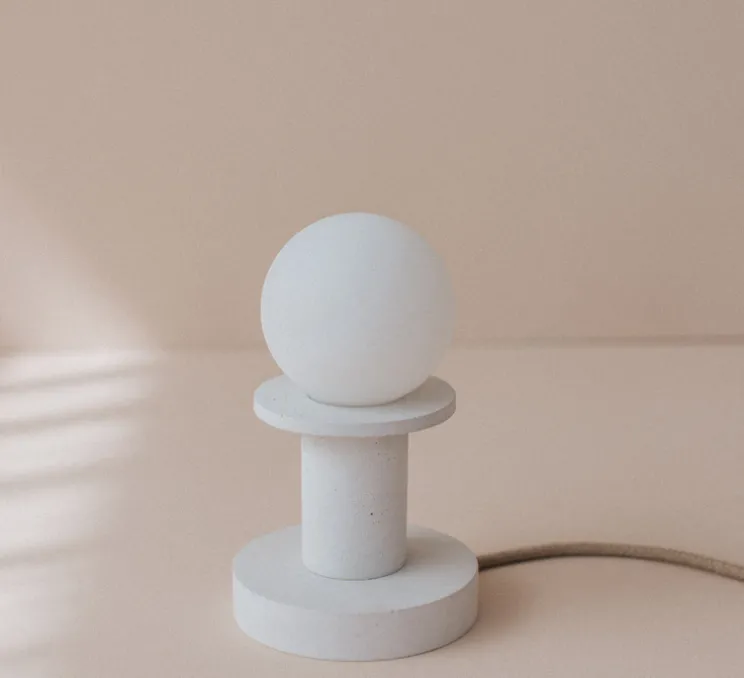 Lampe à poser, Idoia 1, blanc, Ø12,5cm, H12cm - Zuri
