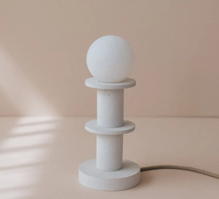 Lampe à poser, Idoia 2, blanc, Ø12,5cm, H21cm - Zuri