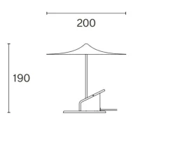 Lampe à poser, Ile, rouge coquelicot, LED, 2700K, 690lm, Ø20cm, H19cm - Wastberg