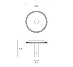 Lampe à poser, Ilumina, cuivre, LED, 2700K, 776lm, Ø40,3cm, H30,5cm - Wastberg