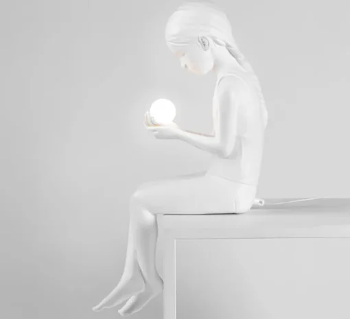Lampe à poser, Innerglow Mini Girl, blanc, L22cm, H49,5cm - Seletti