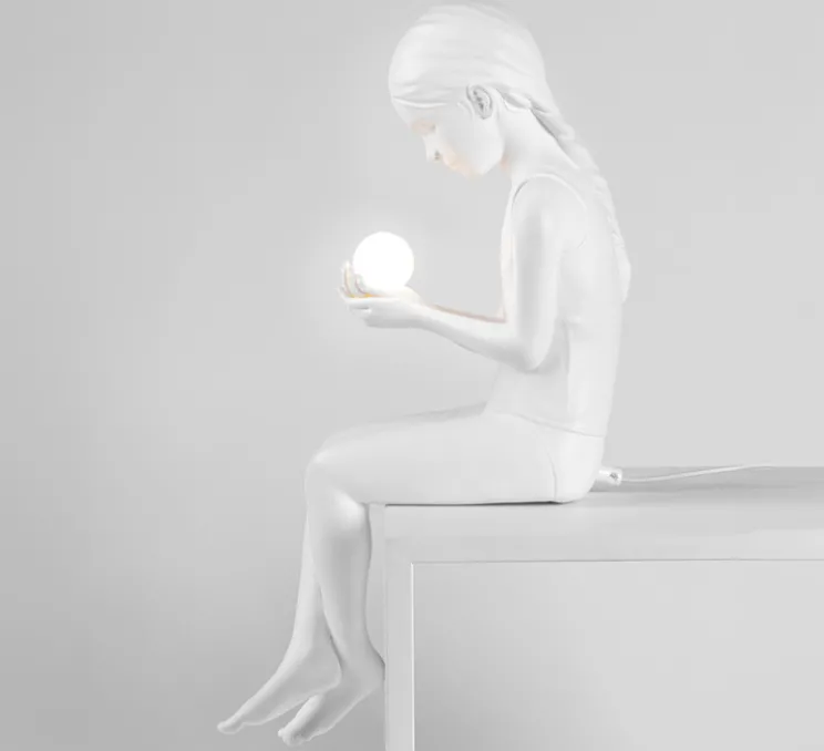 Lampe à poser, Innerglow Mini Girl, blanc, L22cm, H49,5cm - Seletti