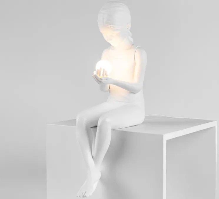 Lampe à poser, Innerglow Mini Girl, blanc, L22cm, H49,5cm - Seletti