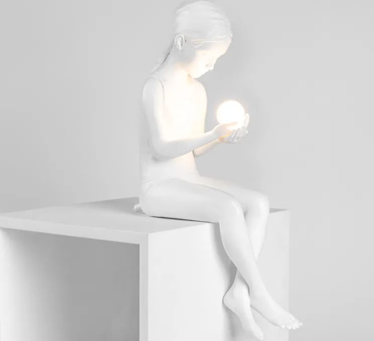 Lampe à poser, Innerglow Mini Girl, blanc, L22cm, H49,5cm - Seletti