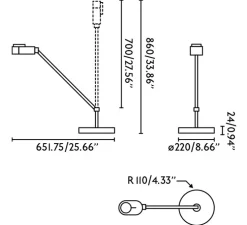 Lampe à poser, Inviting, blanc mat, LED, dim, 2700K-4800K, 410 lm, L22cm, H86cm - Faro