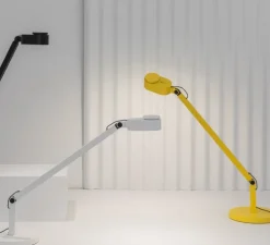 Lampe à poser, Inviting, jaune, LED, dim, 2700K, 410 lm, L22cm, H86cm - Faro