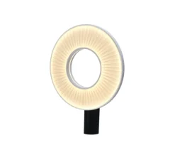 Lampe à poser, Iris 40, blanc & noir, LED, dim, 2700K, 4800 lm, Ø41,5cm, H55cm - Dix heures dix