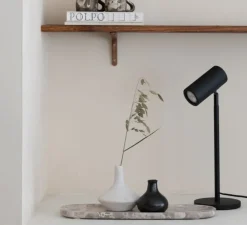 Lampe à poser, Java, noir, Ø18cm, H47cm - Good&Mojo