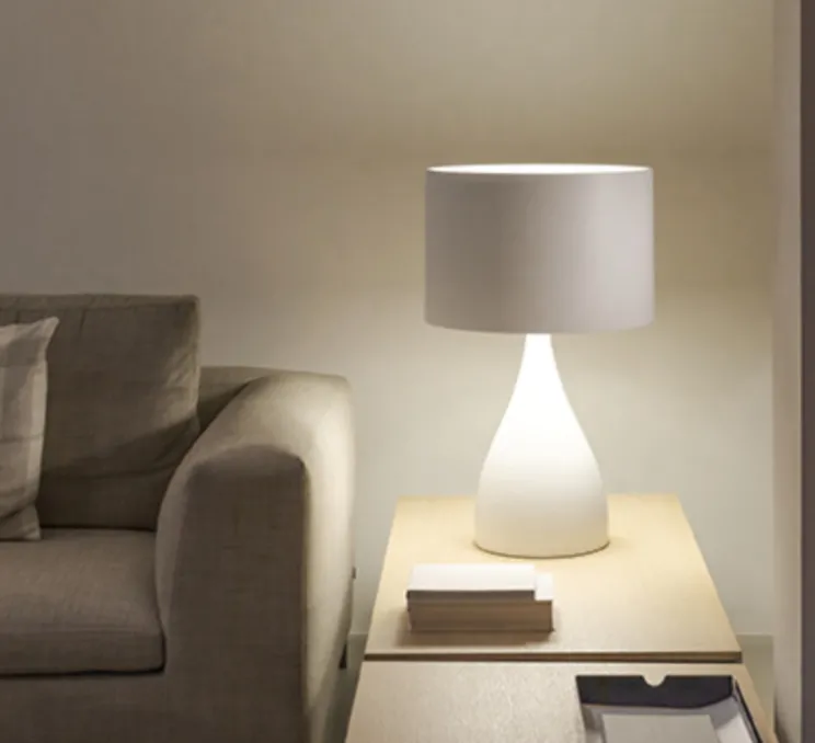 Lampe à poser, Jazz 1333, beige, Ø45cm, H72,5cm - Vibia