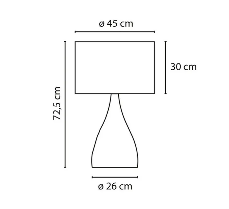 Lampe à poser, Jazz 1333, beige, Ø45cm, H72,5cm - Vibia