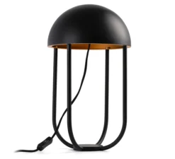 Lampe à poser, JELLYFISH, noir et or, LED, 3000K, Ø29cm, H44cm - Faro