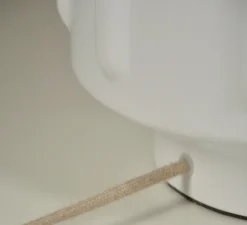 Lampe à poser, Jimmy L, blanc, Ø32cm, H83cm - Market Set