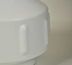 Lampe à poser, Jimmy L, blanc, beige et galon à motif, Ø32cm, H83cm - Market Set