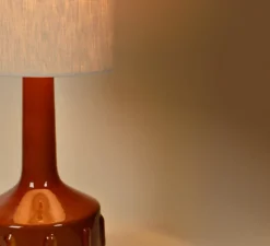 Lampe à poser, Jimmy XL, brun et beige, Ø36cm, H121cm - Market Set