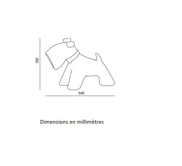 Lampe à poser, Jules, noir, IP55, L54cm, H35cm - Toscot