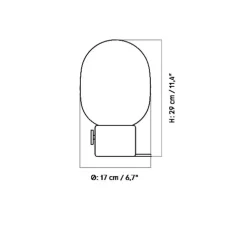 Lampe à poser, JWDA , laiton poli, opalin brillant, Ø17cm, H29cm - Audo Copenhagen