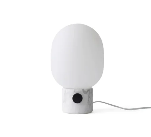Lampe à poser, JWDA , marbre blanc, opalin mat, Ø19cm, H32cm - Audo Copenhagen