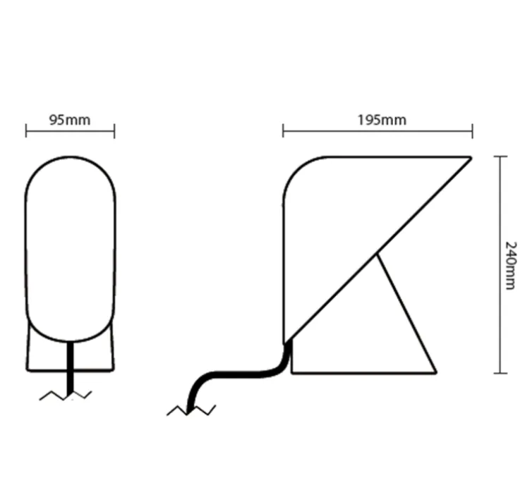 Lampe à poser, K lamp , blanc, LED, L18,5cm, H24cm - Vitamin