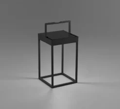 Lampe à poser, KASP Lampe balise portable, noir, IP65, LED, 2700K-3000K, 150lm, Ø18,4cm, H30cm - FARO