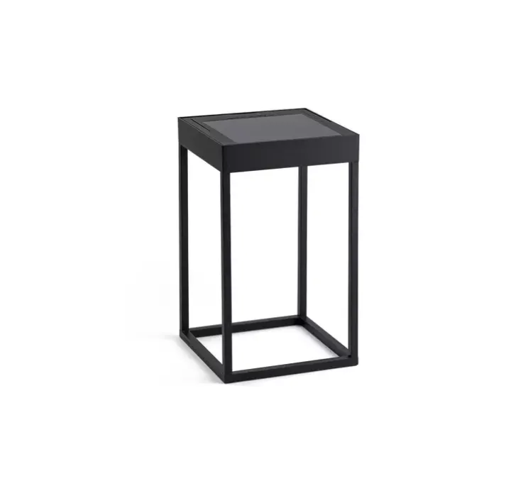 Lampe à poser, KASP Lampe balise portable, noir, IP65, LED, 2700K-3000K, 150lm, Ø18,4cm, H30cm - FARO