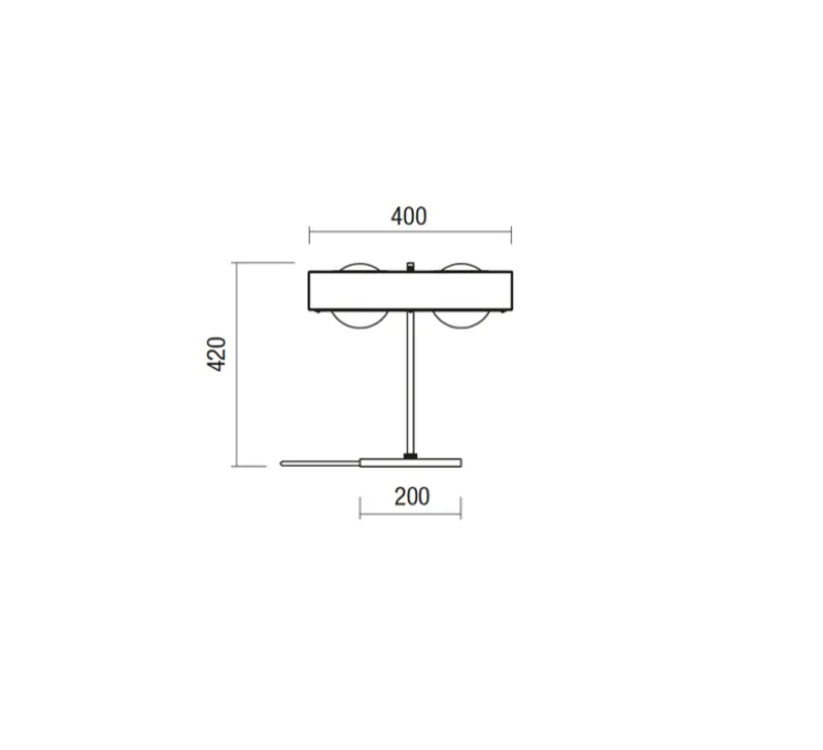 Lampe à poser, Kernel, noir, laiton, LED, L40cm, H20cm - Bert Frank