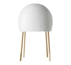 Lampe à poser, Kurage, blanc et frêne, Ø34cm, H49cm - Foscarini