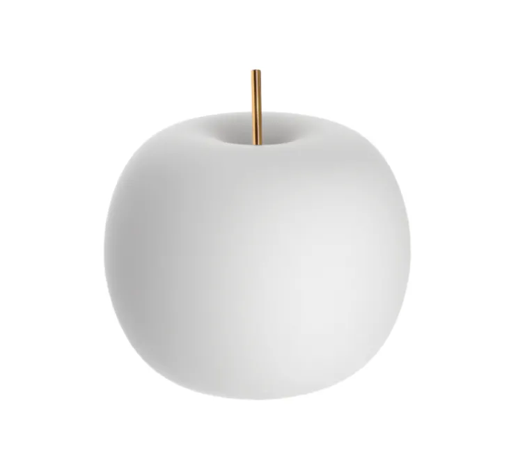 Lampe à poser, Kushi 33, blanc et laiton, Ø33cm, H32cm - KDLN