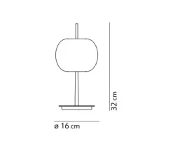 Lampe à poser, Kushi 10th, cuivre, LED, dim tunable white, 1800-3000K, 840 lm, Ø16cm, H32cm - KDLN