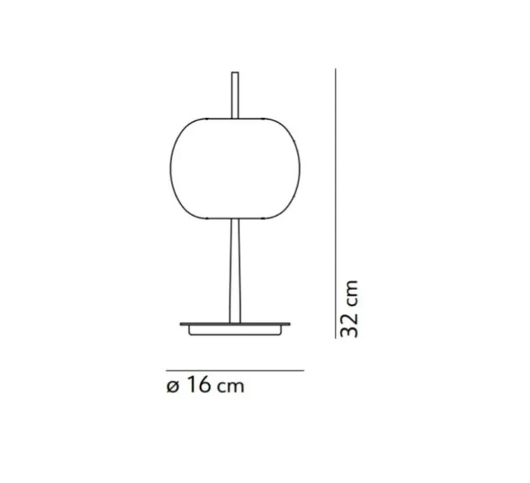 Lampe à poser, Kushi 10th, noir, LED, dim tunable white, 1800-3000K, 840 lm, Ø16cm, H32cm - KDLN