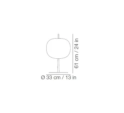 Lampe à poser, Kushi XL, laiton, Ø33cm, H61cm - KDLN